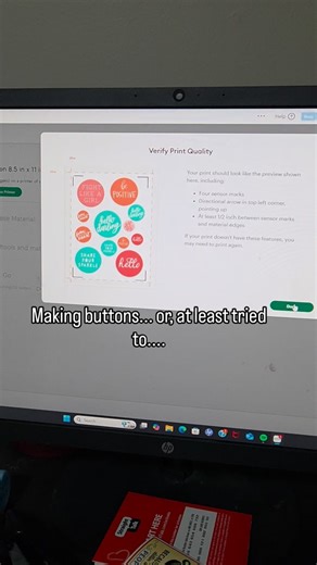 Cindy Justice on Instagram: "Trying to learn how to make buttons using my Cricut and button maker. I have not figured it out yet. #buttons #cricut #buttonmaker #craft"