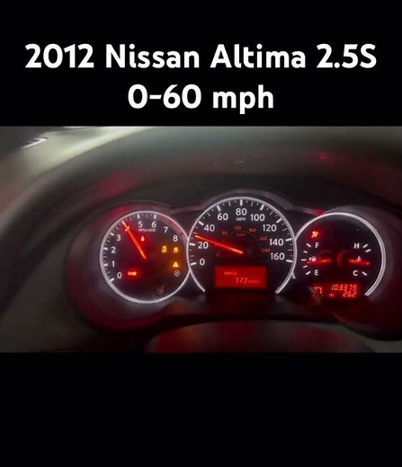 2012 Nissan Altima 2.5S 0-60 mph