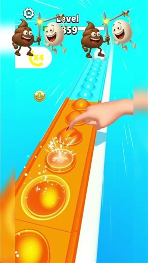 Hand Touching Poop Eggs 💩 | Pop Run 3D New Funny Level | Satisfying Pop It Challenge Gameplay 2025