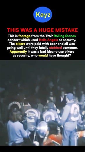 When The Rolling Stones Used Hells Angels As Security #shorts