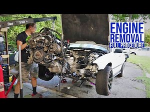 How to remove an engine | BMW E36 325i M50B25 engine removal