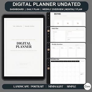 Digitaler Planer, Goodnotes Planer, Tagesplaner, Wochenplaner, Monatsplaner, iPad Planer, Notability Planer, Minimalistischer Planer - Etsy.de