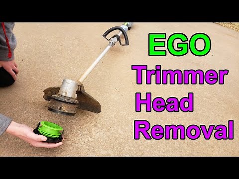 How to remove spool head on EGO 56V string trimmer