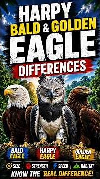 Harpy Eagle vs Bald Eagle vs Golden Eagle | What's the Real Difference#shorts#animals#usa#viral