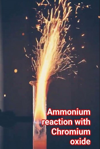 ammonium reacts with Chromium oxide