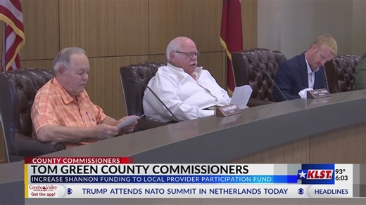 Tom Green county Commissioners increase Shannon funding to local provider participation fund