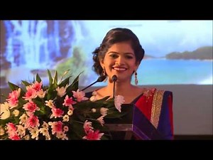 MC Trishma Pinto hosting an International Conference