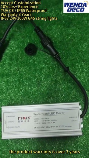 IP67 24V 100W G45 string lights