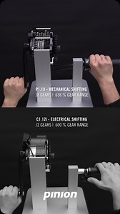 The Pinion P1.18 with its precise 18-speed mechanical shifting (636% range) and the high-tech C1.12i electronic system with Pinion Smart.Shift technology (12-speed, 600% range). 💥 #CyclingTech #gearboxbike #pinion #piniongearbox #pinionbike #gearbox #wedrivetechnology | Pinion Drive Technology