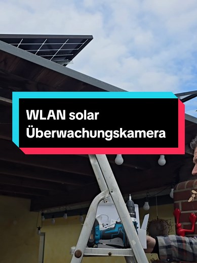 WLAN Solar Überwachungskamera Installation im Garten