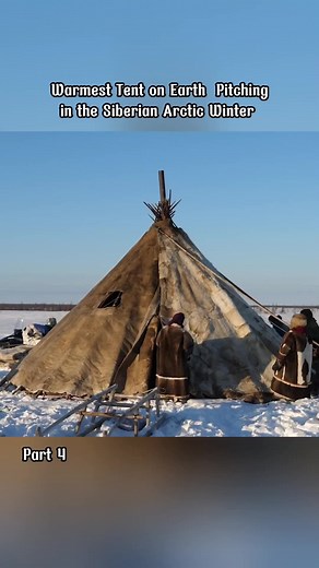 Warmest Tent on Earth Pitching in the Siberian Arctic Winter #tent #arcticwinter #home