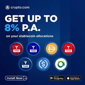 Maximise the value of your holdings with crypto earn Get up to 8% p.a. on your stablecoin allocations | Crypto.com | Facebook