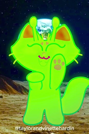 Milky the ALIEN cat? #animation #cat #whitecat #turkishangora #cute #meow #alien #catalien