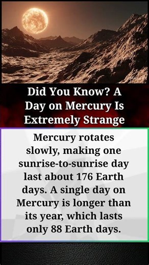 Did You Know? A Day on Mercury Is Extremely Strange