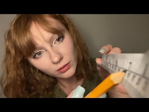 asmr mumbling and measuring 📐📝 examining you with inaudible / unintelligible whispers