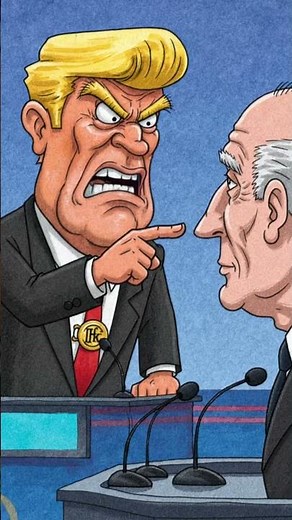 USA Politics in Cartoon Style 😂 | Trump & Biden Showdown