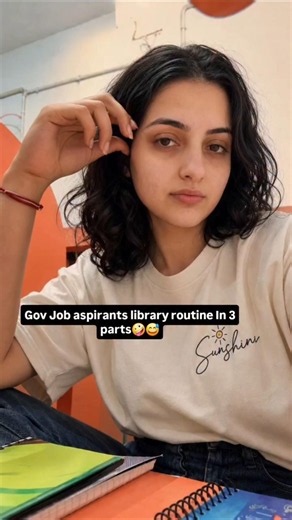 The 3 Stages of Studying in a Library 📚😂 #shorts