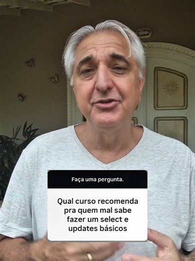 Qual curso recomenda para quem mal sabe fazer um select e update básicos? #SQLServerExpert #SQLServer #DBA