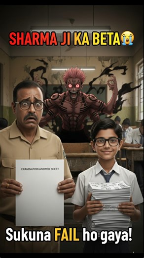 Sukuna Board Exam se Dara! 😱 King of Curses vs Indian Math Paper | #Shorts #Viral #JJK #jjkseason3