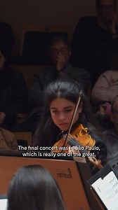 The 2024 NYO-USA South America tour ended with a breathtaking final performance at Sala São Paulo, located in the historic Júlio Prestes train station. In the first part of this NYO-USA tour postcard, hear from Ana Isabella España, who reflects on her experience as concertmaster for Rimsky-Korsakov’s “Scheherazade,” leading the orchestra under the baton of Marin Alsop. | NYO USA / NYO2