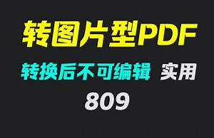 PDF怎么转图片型PDF？它按页转换不可编辑