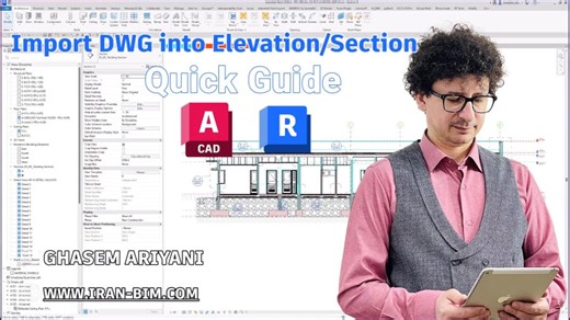 Revit Quick Guide — Import AutoCAD (DWG) into Elevation or Section View