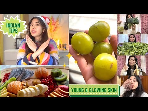 Simple Diet Tips for Younger & Glowing Skin|Anti-Aging Indian Foods #indianfood #antiaging #healthy