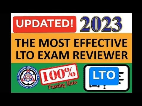 LTO 2023 Exam Reviewer 100% sure makakatulong sa iyo || Updated || Pwede ipractice online
