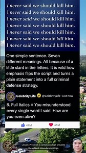 Why proper word emphasis is actually a survival skill