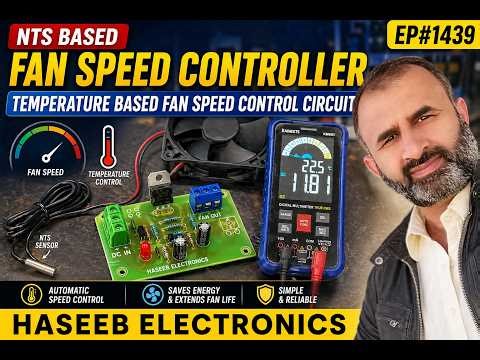 Temperature Based Fan Speed Controller || 100K NTC + MOSFET || Ep#1439