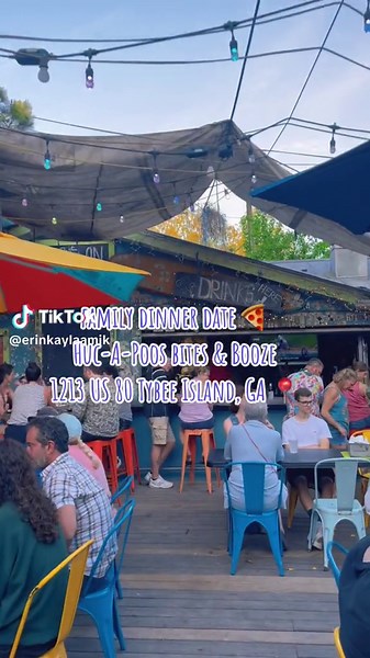 Huc-A-Poos is the cutest lil family friendly bar and restaurant on tybee island! They have an array of pizza options, my personal fave is the omnivore! 😋 This is a seat ya self establishment so stand around to snag a table but while you wait enjoy a drink from the bar, play a few rounds of corn hole, or just enjoy the view! Have you been to huc-a-poos?! #tybeeisland #pizza #fyp #fypシ #thingstodotybee #tybeeislandgeorgia #pizzashop #island #islandtime #teachersoftiktok #familydinner #savannahga 