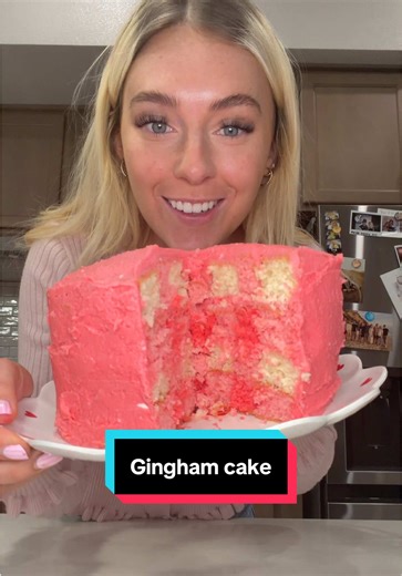 DIY Gingham Cake for Valentine's Day