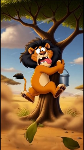 "🐾 Hilarious Lion vs the Windstorm! 🌪️🤣 | Funny 2D Animation Adventure"