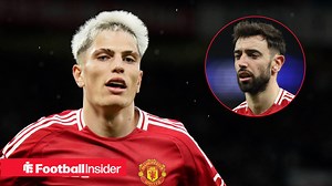 Bruno Fernandes reacts to Alejandro Garnacho after worrying Man United exit update