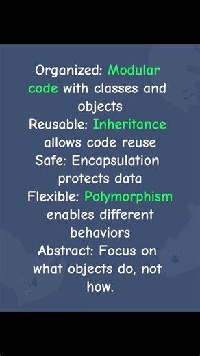 OOP = Organized, Reusable, Safe, Flexible, Abstract, Real-world | Ali Moallim Osman