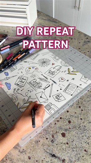 make your own REPEATING PATTERN (here’s how) 🎨 #diypattern #craftideas