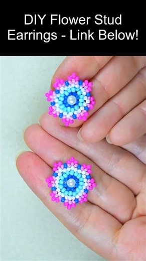 Easy Beaded Flower Studs ✨ DIY