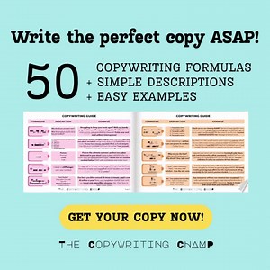 2025 COPYWRITING CHEAT SHEET: Master Copywriting with 50 Easy Formulas!