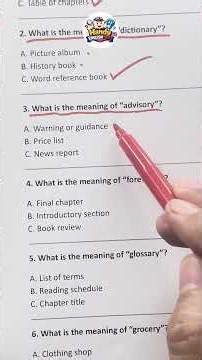 📘 English Vocabulary Quiz – Contents, Advisory & Glossary! #englishquiz #shorts