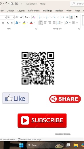 how to create QR code on word file #shorts #qrcode #words @PCMobileOfficial @TrakinTech
