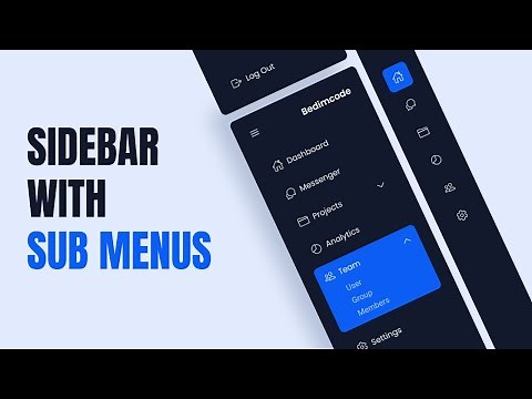 Sidebar Menu WITH SUBMENU Using HTML CSS & JAVASCRIPT