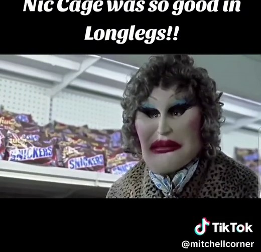 Okay, but seriously, he was. This Halloween ad for Snickers is wild though! #longlegs #nicolascage #fyp #halloween ##funnyvideos #snickers #movienight