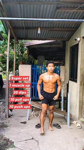 10K views · 209 reactions | Super set 1 muscle up, 20 dips, 10 pull ups,10 push ups | REGS | Facebook