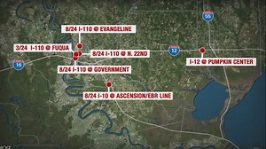 Authorities investigating five interstate shootings in the Capital Area in August