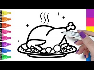 How to draw thanksgiving turkey step by step / draw turkey stake easy