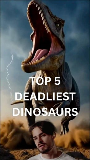 Top 5 Deadliest Dinosaurs Ever! 🦖💥 #dinosaur #dinosaurs