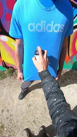 🔥 Making a Special Graffiti Shirt for my bro Gabi Man 🔥 #shirtdecorating #graffitishirt #graffititagging #graffiti #spraypaint #asmrvideo