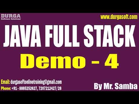 JAVA FULL STACK tutorials || Demo - 4 || by Mr. Samba On 13-04-2026 @10PM (IST)