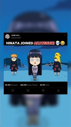 HINATA JOINED AKATSHUKI 🤣💀 #shorts #anime #parody #naruto