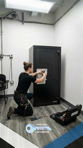 Recent Work by Chicago Locksmith: installing a 2,700 pound AMSEC safe